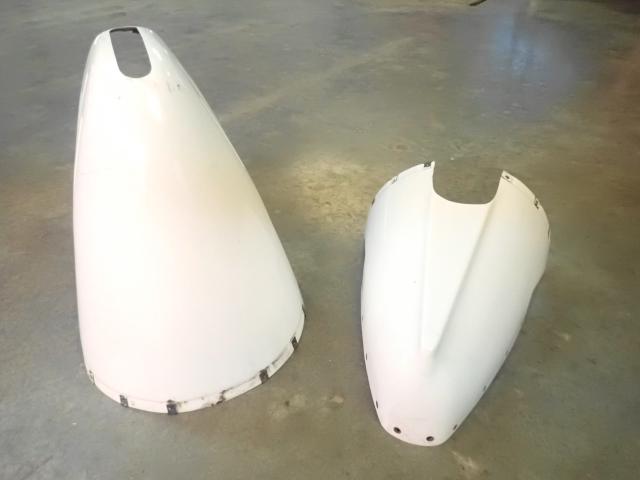 LSM-600-101-3 Piper - Upper and LSM-600-101-4 lower tailcone Farings (Fiberglass)